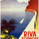 9820.Riva torbole.lago di garda.sail boat on lake.POSTER.decor Home Office art