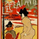 5889.L'eclatante.lampe a petrole.woman pointing at ligth.POSTER.Home Office art