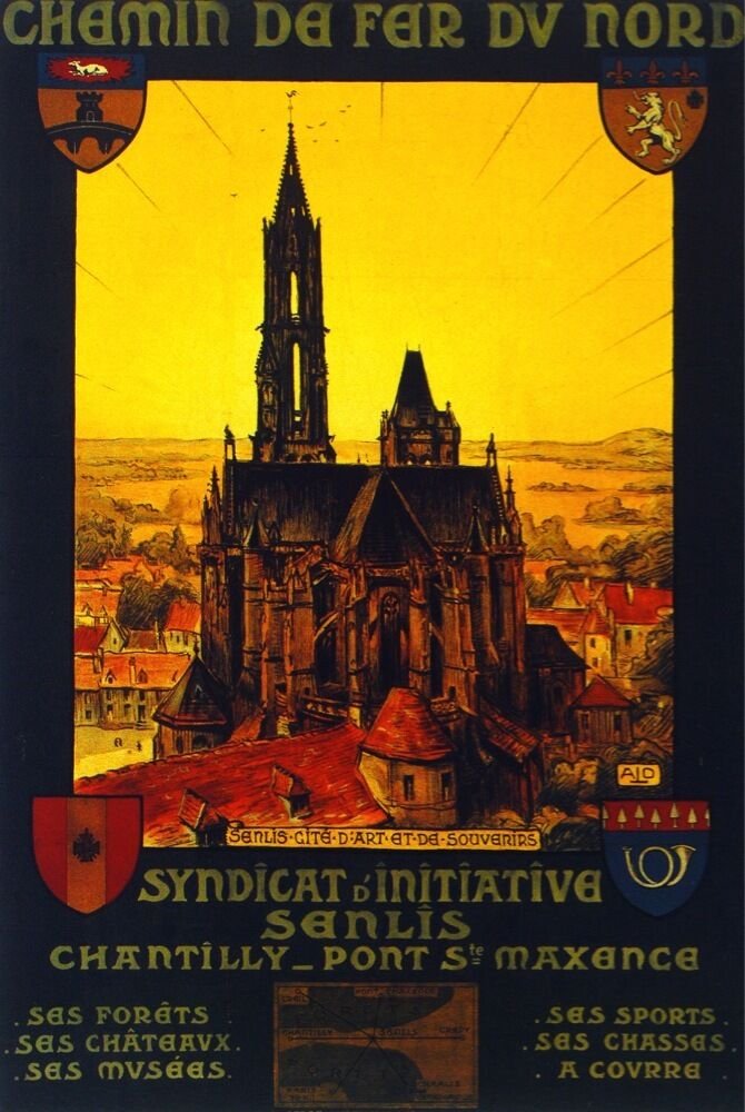3177.Senlis Chemin de Fer du Nord POSTER.French art. Room Home art decoration
