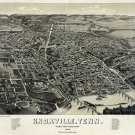 2763.Knoxville Tennessee Map POSTER Decor art.Vintage aerial view.Decoration