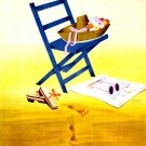 7706.Verneao en las playas.andalucia.beach chair with hat.POSTER.art wall decor 7706.Verneao en las playas.andalucia.beach chair with hat.POSTER.art wall decor