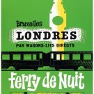 5749.bruxelles.londres.par waongs-lits.ferry de nuit.POSTER.art wall decor