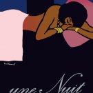 6759.Un nuit.en voiture.lit.woman peacefully sleeping.POSTER.Sexy art wall decor