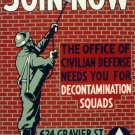 2223.Join now Decontamination Squad Art Decoration POSTER.Home Graphic Design.
