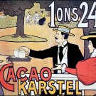 2553.Cacao Karstel Nouveau Ad Art Decoration POSTER.Home Graphic Design.