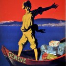 2513.Chocolat du Léman Geneve AdArt Decoration POSTER.Home Graphic Design.