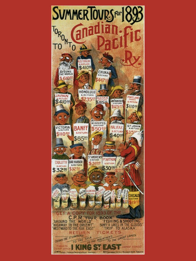 3582.Canada Pacific Summer Tours train POSTER.Interior Home School art decor