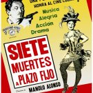 4999.Siete muertes a plaza fijo.cuban film.POSTER.decor Home Office art