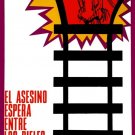 8384.El asesino espera entre los rieles.czech filmPOSTER.movie decor Cuban art