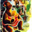 5322.Retro Heavy-set cuban woman in market.POSTER.decor Home Office art