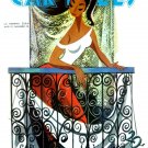 7114.Retro young black woman standing at balcony.POSTER.art wall decor