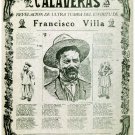 4210.Las calavera de Villa.Mexican Decoration POSTER.decor Home Office art