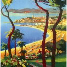 Decoration Poster.Home interior design.Room dorm Wall.Cannes.France Beach.11073