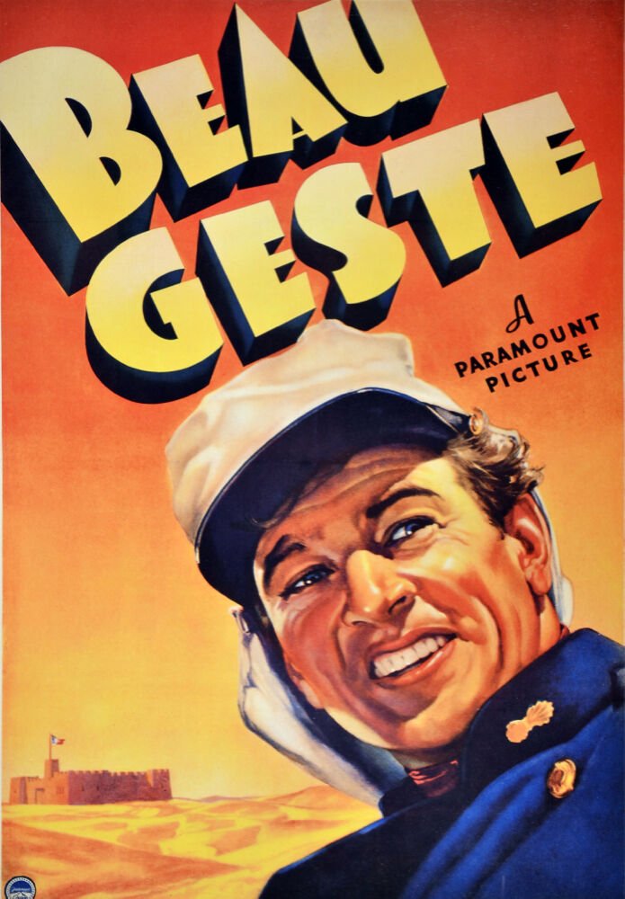 2285.Beau Geste Paramount picture Art Decoration POSTER.Home Graphic Design.