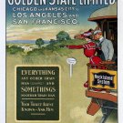 3588.Golden state lithograph los angeles chicago POSTER.Home School art decor