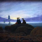 Decoration Poster.Moonrise over the Sea by Caspar Friedrich art painting.11286