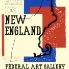 2224.Federal Art in New England WPA Decoration POSTER.Home Graphic Design.