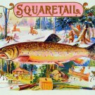 10874.Poster decoration.Home interior.Room Wall design.Squaretail.Fishing decor