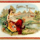 8150.Fabrica de tabacos.Tobacco.woman sitting on shield.POSTER.art wall decor
