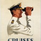4688.Canada pacific.cruises.captain.binoculars.POSTER.decor Home Office art