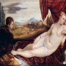 Decoration Poster.Venus with the organ player.Titian painting.Wall Decor.11303