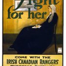 9483.Irish Canada rangers.Fight for her.woman.POSTER.decor Home Office art