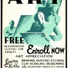 7468.Art.appreciation.Learn a hobby.WPA adults education.POSTER.art wall decor