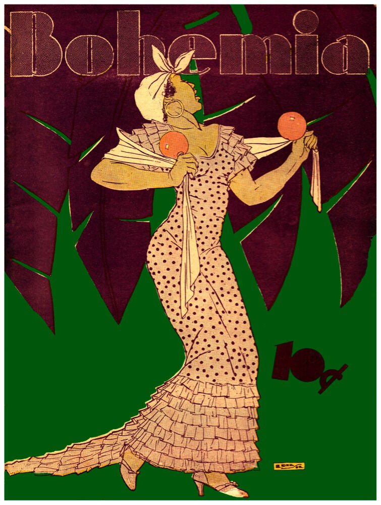 7704.Decorative Poster.Interior room design wall art.Woman dancing with maraccas