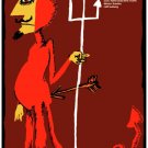 9244.Decoration Poster.Who's afraid of the devil.Red decor Home Office art