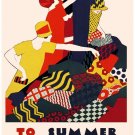 6490.To summer sales by underground.woman shopping.POSTER.art wall decor