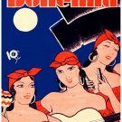 7025.Retro Three women singing.one playing guitar.POSTER.art wall decor