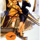 8056.Aviation.Stewardess poising with girl on stairs.POSTER.art wall decor
