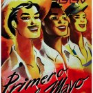 7801.Retro Primero de mayo.three men singing.POSTER.art wall decor