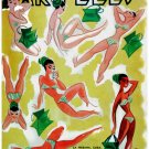 7793.Retro women sun bathing in two piece swim suits.POSTER.art wall decor