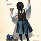 4173.Chocolate.Candy.girl writing on wall.POSTER.Home School Office art decor