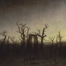 Decoration Poster.Abbey among oak trees.Caspar David Friedric painting art.11273