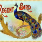 10863.Poster decoration.Home interior.Room Wall design.Peacock.Antique label art
