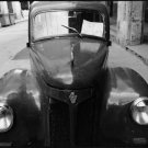 7253.Black vintage car with one windshield wiper.POSTER.art wall decor
