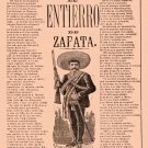 4220.El Entierro de zapata.newspaper clipping.POSTER.decor Home Office art