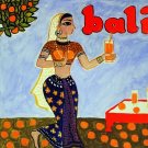 4295.Decoration Poster.Home wall decor art design.Bali.Hindi woman.India.Orange