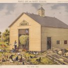 Wall Decor Poster.Home Room interior art design.Victorian Animal Farming.11624