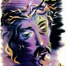 7804.Retro Christ with crown of thorns.purple shades.POSTER.art wall decor 7804.Retro Christ with crown of thorns.purple shades.POSTER.art wall decor