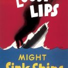 Decoration Poster.Home interior design.Room Wall.Loose lips sink ships.11072