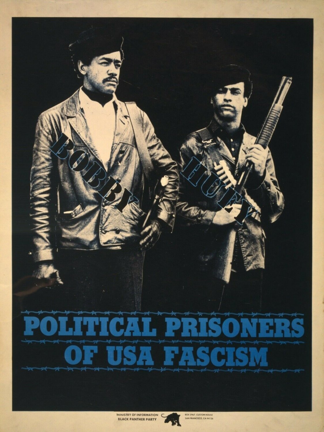 Wall Decor Poster.Home room interior art design.Bobby Huey Black Panthers.11553