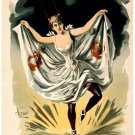 6416.Man dressed as ballerina in white dress.red stains.POSTER.art wall decor