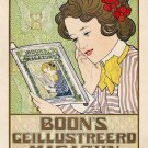12100.Decoration Poster.Home Room wall decor.Art Nouveau fashion.Woman Reading