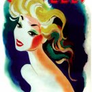7779.Retro Close up of pretty blonde woman.POSTER.art wall decor