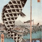 10949.Decoration Poster.Home interior.Wall art decor.Japanese kite.Fish.Village