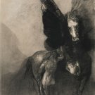 11932.Decoration Poster.Room design.Wall decor.Odilon Redon mystical art.Pegasus