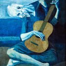 10421.Decoration Poster.Home wall Art decor.Picasso guitar player.Blue.